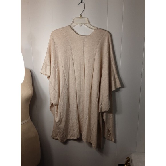 ANN TAYLOR LOFT Cardigan Sweater Size M cream beige Oversize Slouchy Boyfriend - Picture 3 of 3